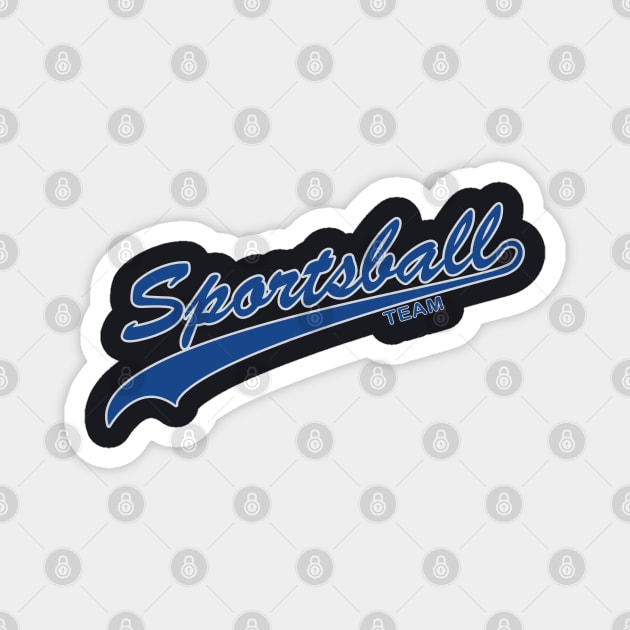 Sportsball! (Blue & Silver) Magnet by nerdprince