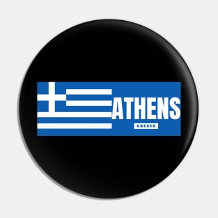 Athens City with Greek Flag Pin