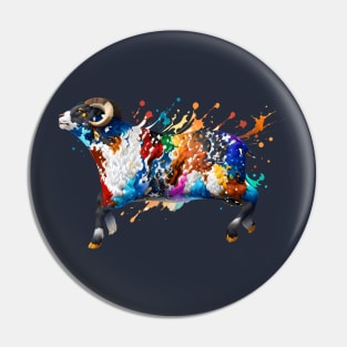 Fiery Aries Ram Pin