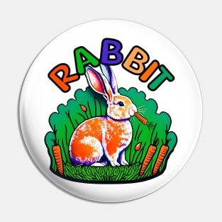 Animal Alphabet - R for Rabbit Pin