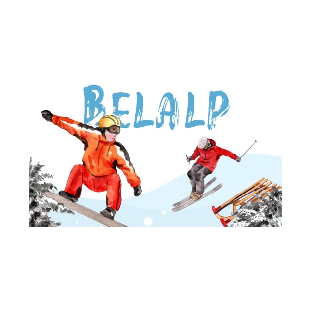 Skiing and snowboarding in Belalp by ArtDesignDE