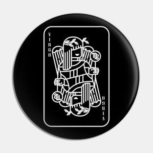 Virgo Zodiac horoscope line art playing card style Pin