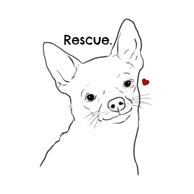 Rescue Chihuahua Shirt, Chihuahua Rescue, Chihuahua Lovers by sockdogs