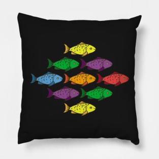 Rainbow Fishes Pillow