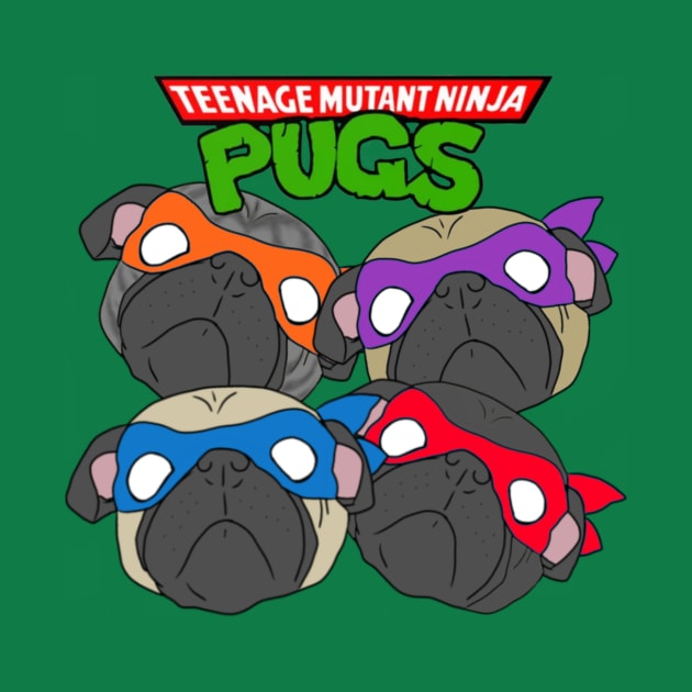 Teenage Mutant Ninja Pugs by AndrewKennethArt