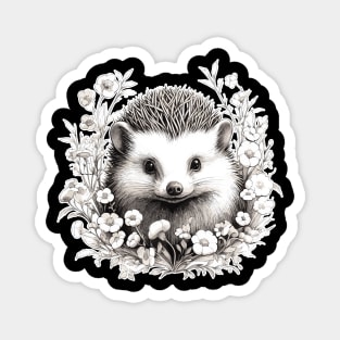 Cute vintage hedgehog Magnet