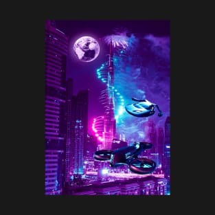 Retro City Synthwave 2077 T-Shirt