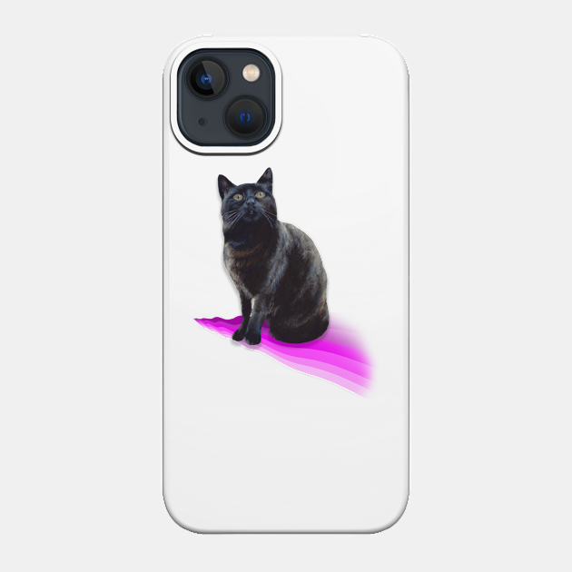 Beautiful black kitty painting - Cat - Phone Case