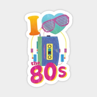 I love the 80s t shirt - I Love 80s Retro Tees Magnet