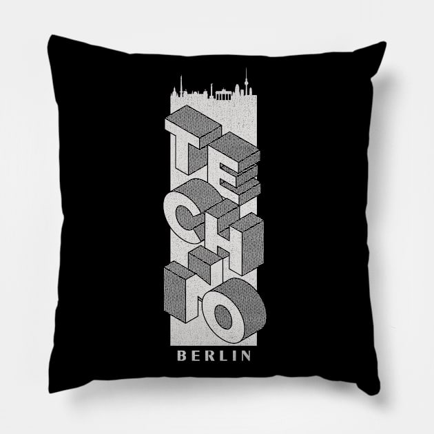 Techno Berlin Pillow by Ferrazi