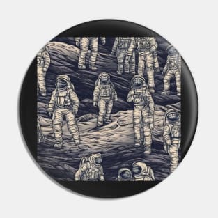 Astronaut Pattern Pin