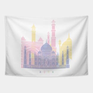 AGRA SKYLINE POSTER PASTEL Tapestry