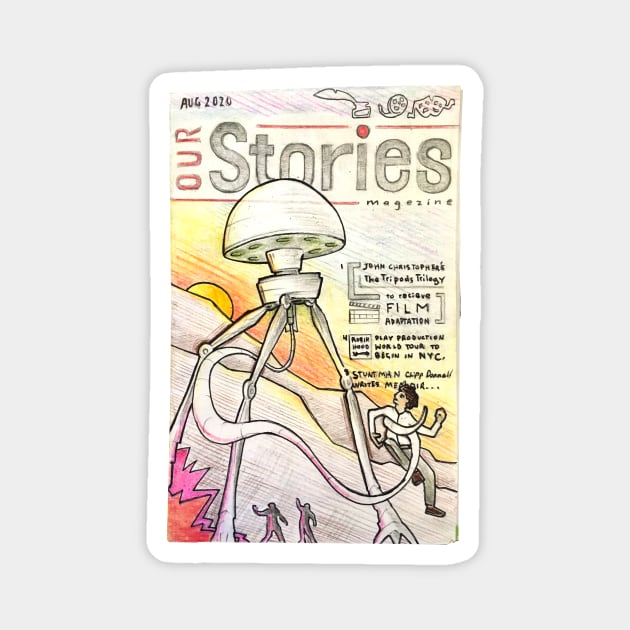The Tripods Magazine Cover Magnet by samuel sisco