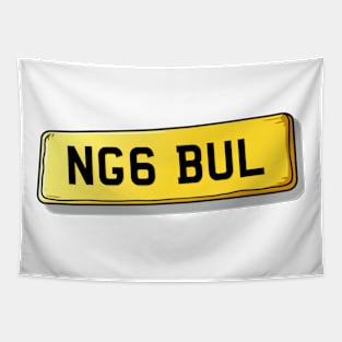 NG6 BUL Bulwell Number Plate Tapestry