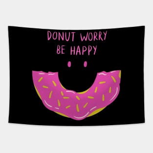 DONUTS WORRY BE HAPPY Tapestry