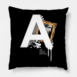 A is for ART Pillow