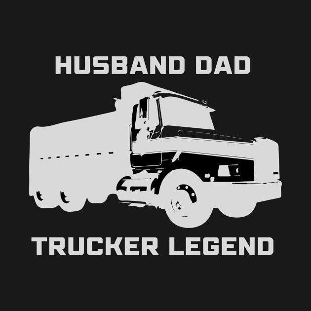 Husband Dad Trucker Legend by 29 hour design