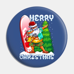 Dabbing Santa Christmas Holiday Pin