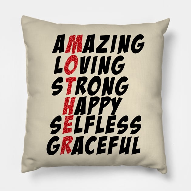 mothers day classic t shirts Pillow by farroukbouhali