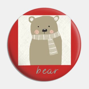 Burr bear Pin