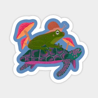 Turtle Frog & snail Magnet