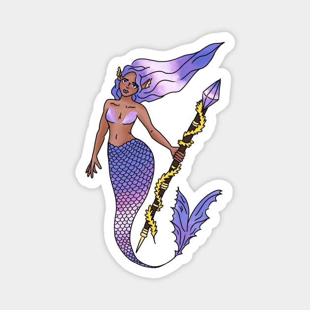 Trans pride magical Mermaid Magnet by TheDoodlemancer