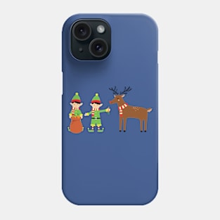 Elves feeding reindeer Phone Case