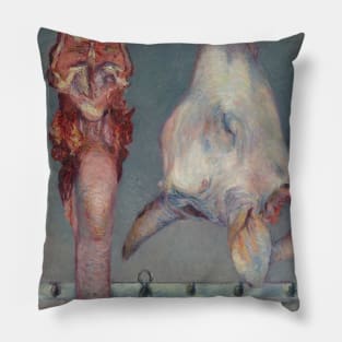 Calf's Head and Ox Tongue by Gustave Caillebotte Pillow