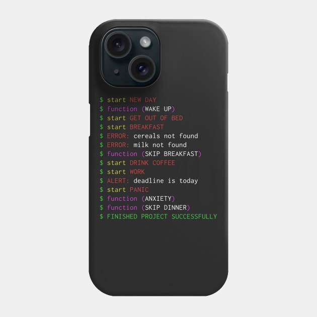 Monday Programmer Phone Case by manuelvita96