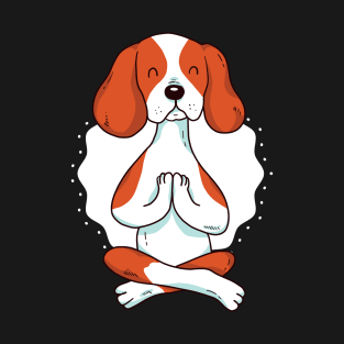 Serene Meditating Spaniel Yoga Dog T-Shirt