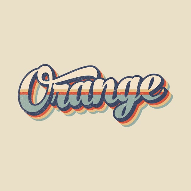 Orange // Retro Vintage Style by Stacy Peters Art