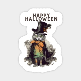 cute cat happy halloween Magnet