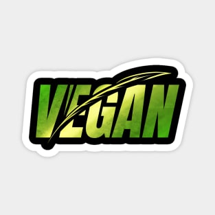 Green Logo With Leaves To Show You Live Vegan Magnet