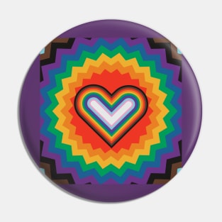 Heart Pride Colorful Design Pin