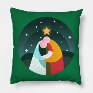 Nativity Abstract Pillow