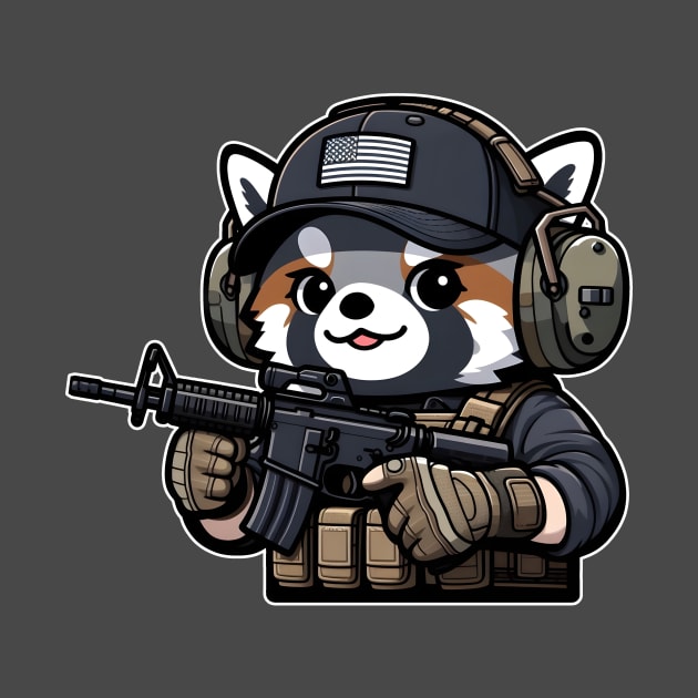 Tactical Tanuki by Rawlifegraphic