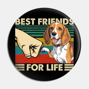 Best Friends For Life Beagle Love, Tee Trendsetter Triumphs Pin