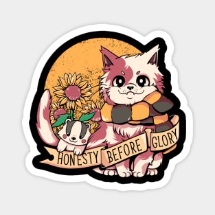 Honesty Before Glory Sunflower Cat by Tobe Fonseca Magnet