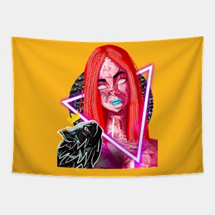 lady franzine digital art Tapestry