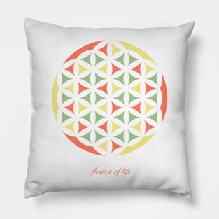 Colorful Flower of life Pillow