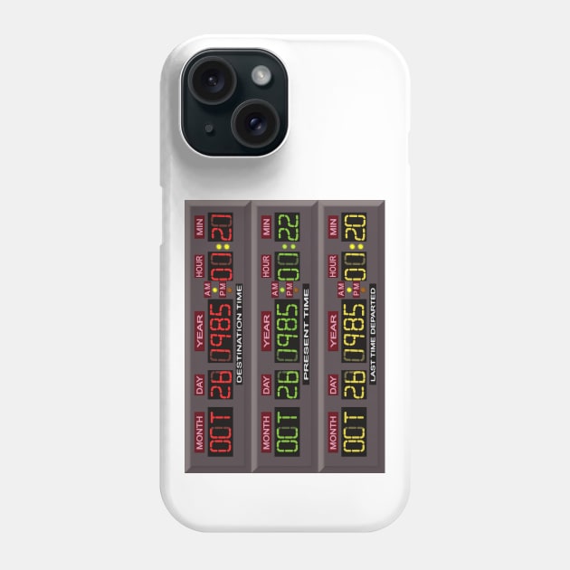 Back To The Future Time Circuit Phone Case by Designoholic