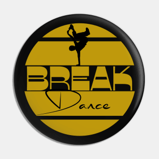 Breakdance yellow black Pin