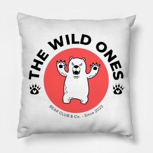 The Wild Ones Polar Bear Design Pillow