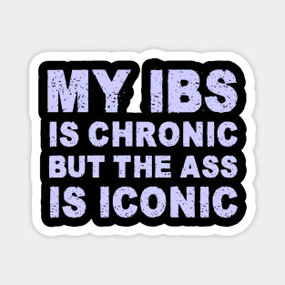 My IBS is chronic funny IBS Awareness gift Magnet