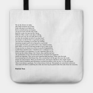 Patrick Ness Quotes Tote