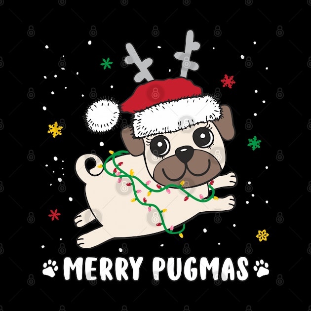 Christmas Merry Pugmas Cute Pug X-Mas Party Pug Lover by FloraLi