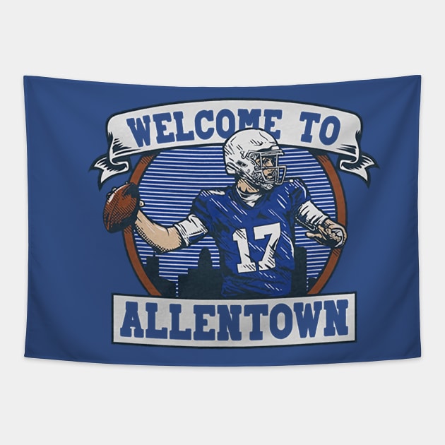 Josh Allen Welcome To Allentown Tapestry by Chunta_Design