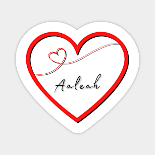 AALEAH Name Shirt in Heart Magnet