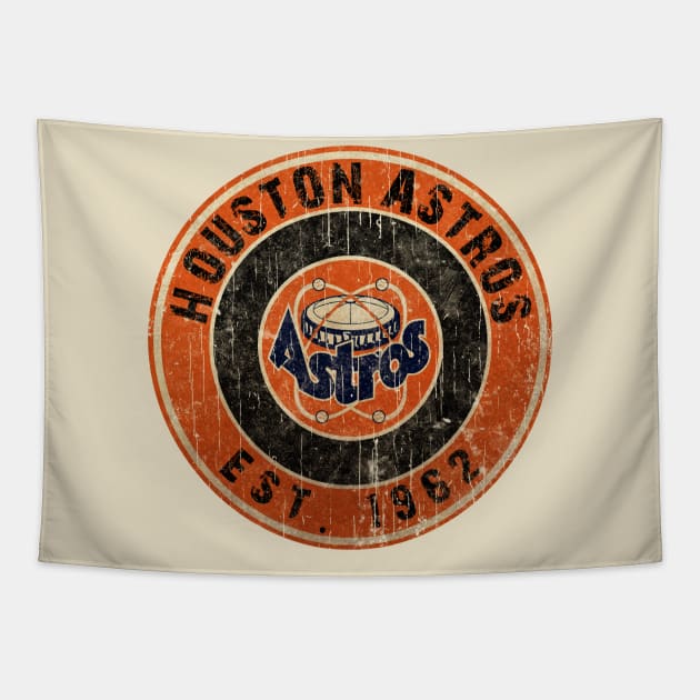 Retro Vintage Houston Astros 70s Tapestry by LEMESGAKPROVE