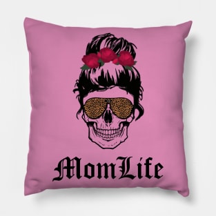 Mom Life Skull Pillow